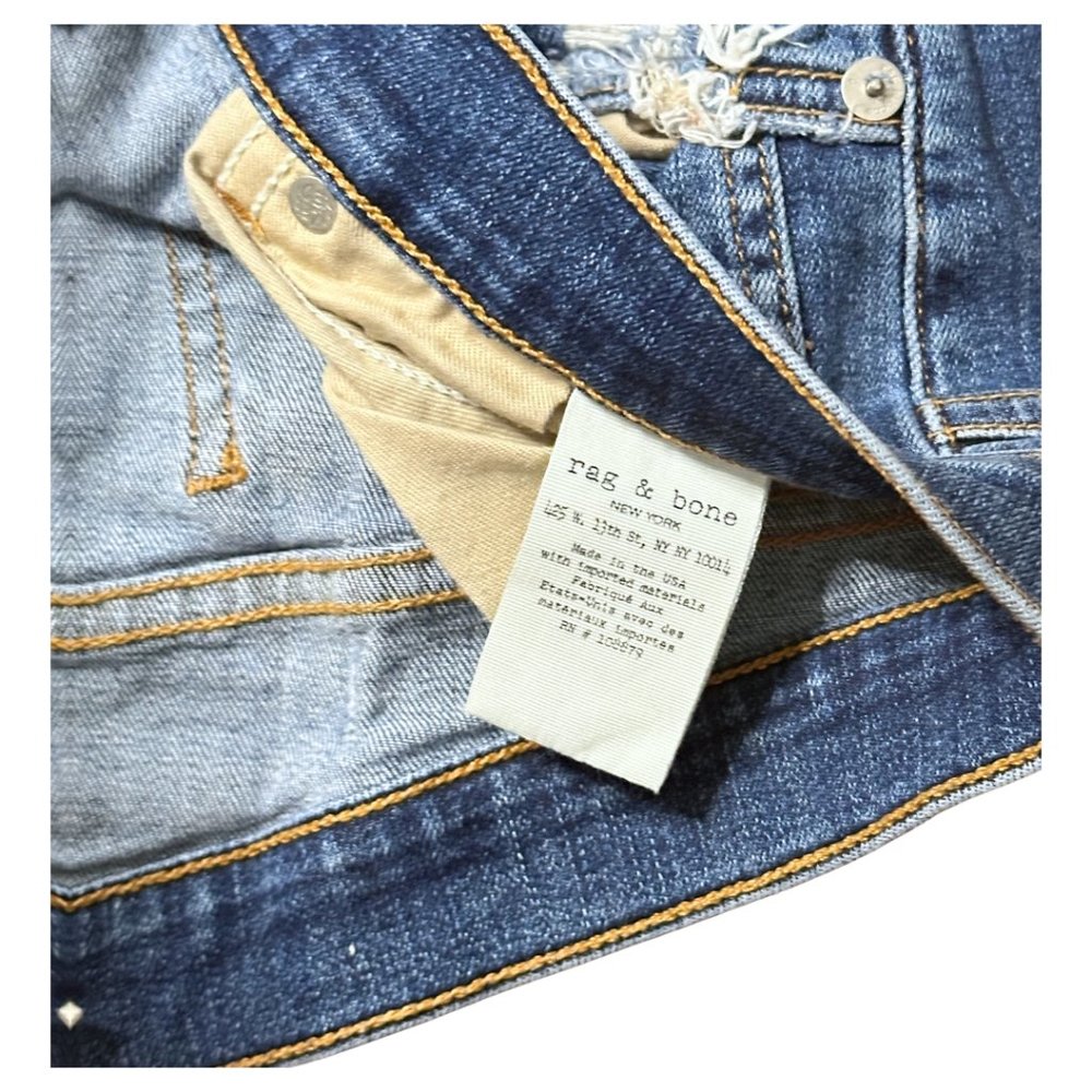 SOLD rag & bone distressed skinny indigo jeans size 29 - Picture 7 of 14